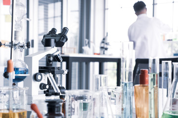 Scientist working in laboratory