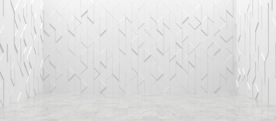 White Futuristic Room (3D Illustration)