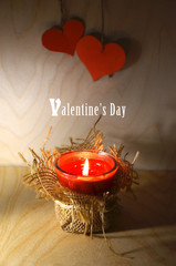 candle and heart