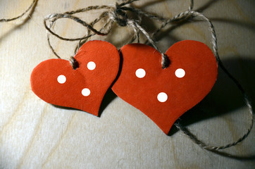 Two hearts on a rope