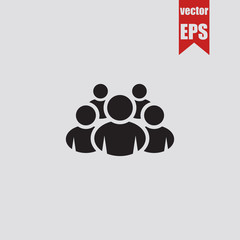 Fototapeta na wymiar Group of people icon.Vector illustration. 