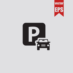 Parking car icon.Vector illustration.