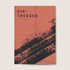 Abstract distressed design poster