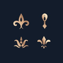 Fleur de lis ornaments