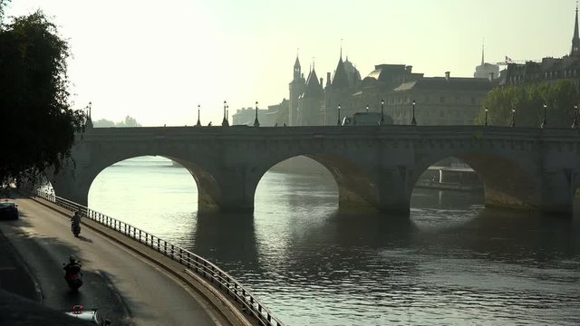 Seine River, Pont Neuf and Conciergerie, Ile de la Cite, Paris, France, Europe