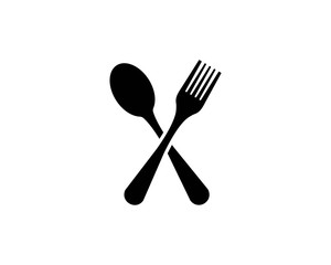 fork and spoon logo vector illustration