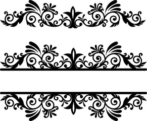 Flourish Monogram Frame, Decorative Vintage Ornament