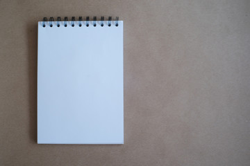 Top view of Notebook for  mock up in office  education concept.
