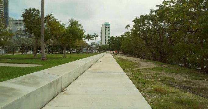 Brittany Bay Park Miami Beach motion video 4k 60p