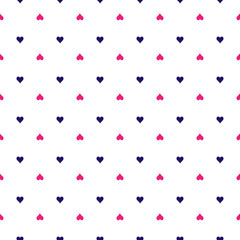 Cute hearts seamless vector pattern. Valentine's Day.Design template for wallpaper,fabric,wrapping,textile