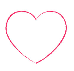 Heart's line hand-drawn 