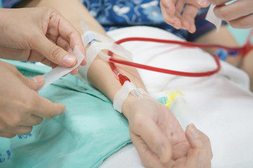Hemodialysis machines with tubing.,transplantation,medical equipment concept.