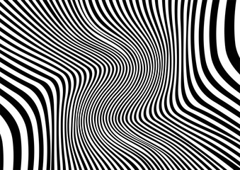 Abstract distorted black and white background