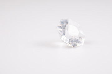diamond crystal brilliant under white background