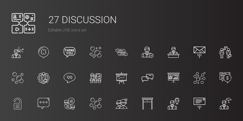 discussion icons set