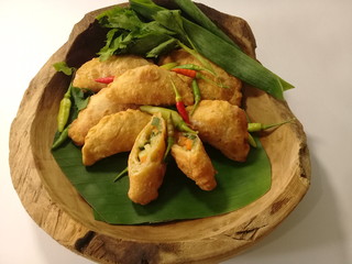 Fried vegetable pastel traditional recipe