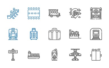 passenger icons set