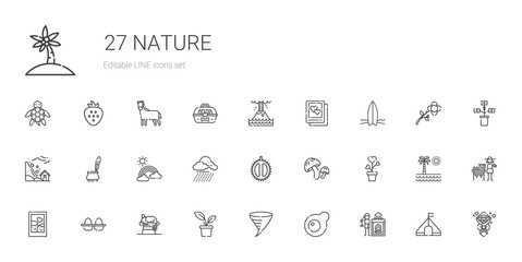 Naklejka na ściany i meble nature icons set