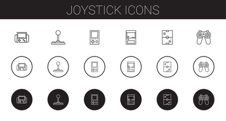 joystick icons set
