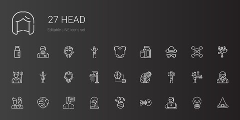 head icons set