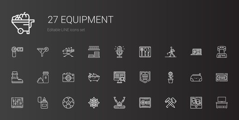 equipment icons set