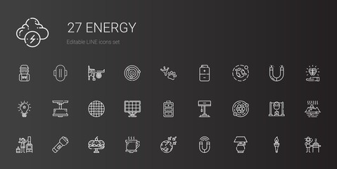 energy icons set