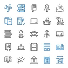 university icons set