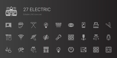 electric icons set