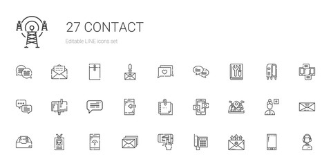 contact icons set