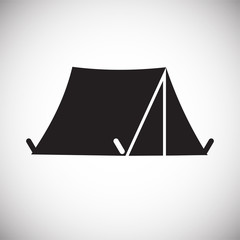 Camping tent icon on white background for graphic and web design, Modern simple vector sign. Internet concept. Trendy symbol for website design web button or mobile app