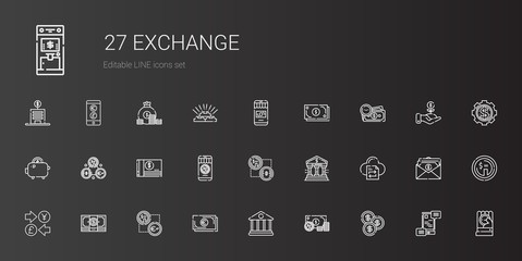 exchange icons set