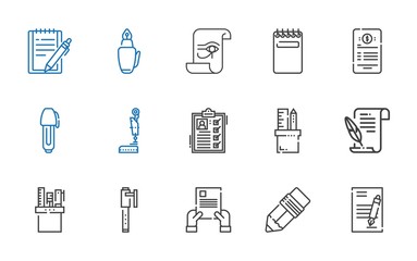 writing icons set