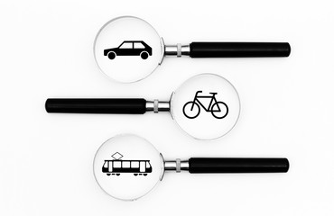 Auto Fahrrad oder Bahn