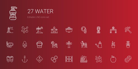 water icons set