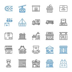 shipping icons set