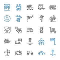traffic icons set