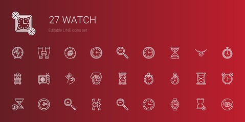 watch icons set