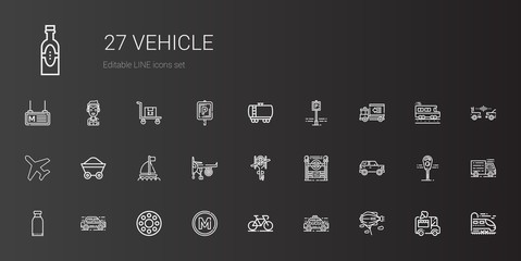 vehicle icons set