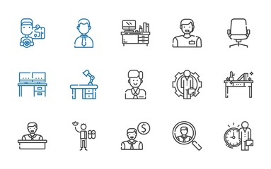 employee icons set