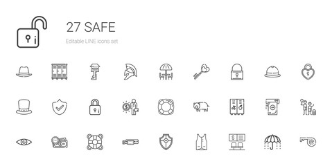 safe icons set