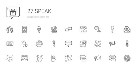 speak icons set