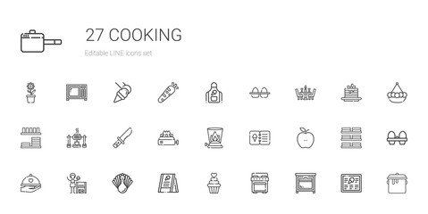 cooking icons set