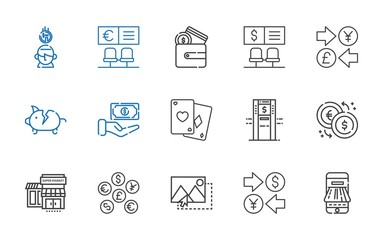 currency icons set