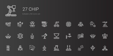 chip icons set