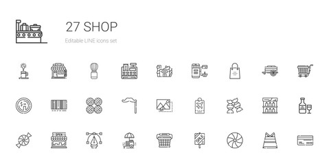 shop icons set