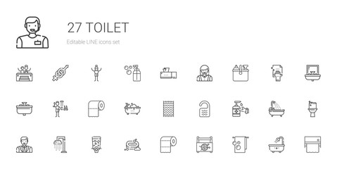 toilet icons set