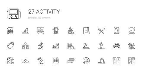 activity icons set