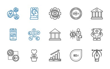 investment icons set