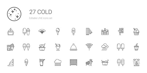 cold icons set