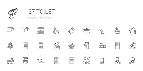 toilet icons set